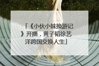《小伙小妹换游记》开播，黄子韬徐艺洋跨国交换人生