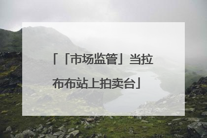「市场监管」当拉布布站上拍卖台