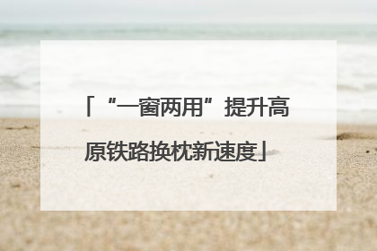 “一窗两用”提升高原铁路换枕新速度