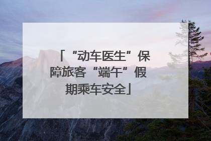 “动车医生”保障旅客“端午”假期乘车安全