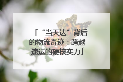 “当天达”背后的物流奇迹：跨越速运的硬核实力