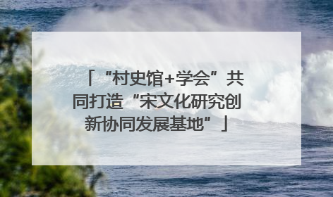 “村史馆+学会”共同打造“宋文化研究创新协同发展基地”