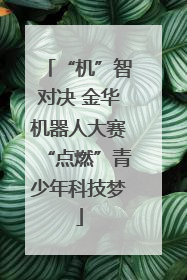 “机”智对决 金华机器人大赛“点燃”青少年科技梦