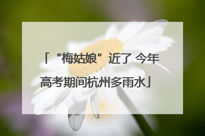“梅姑娘”近了 今年高考期间杭州多雨水