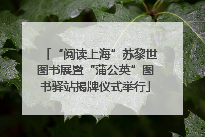 “阅读上海”苏黎世图书展暨“蒲公英”图书驿站揭牌仪式举行
