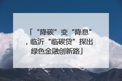 “降碳”变“降息”，临沂“临碳贷”探出绿色金融创新路