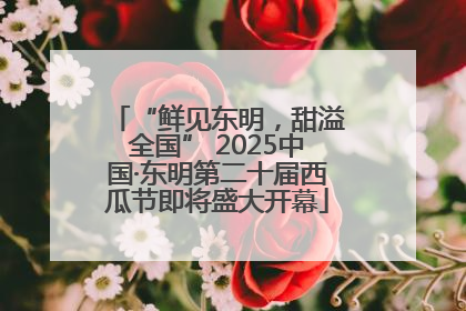“鲜见东明，甜溢全国” 2025中国·东明第二十届西瓜节即将盛大开幕