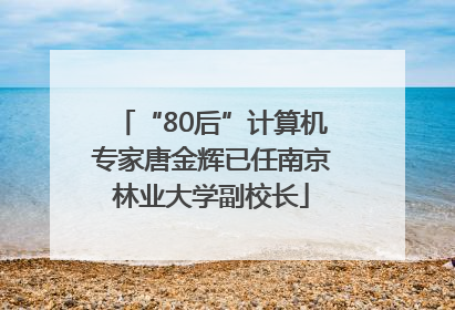 “80后”计算机专家唐金辉已任南京林业大学副校长
