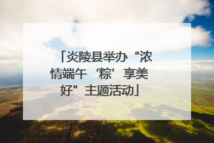 炎陵县举办“浓情端午‘粽’享美好”主题活动