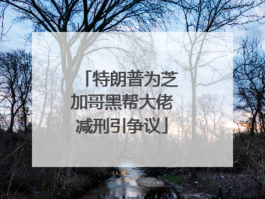 特朗普为芝加哥黑帮大佬减刑引争议
