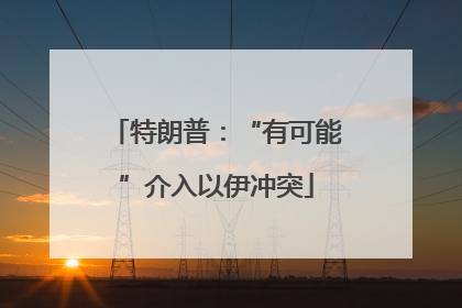 特朗普：“有可能”介入以伊冲突