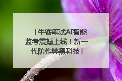 牛客笔试AI智能监考震撼上线！新一代防作弊黑科技