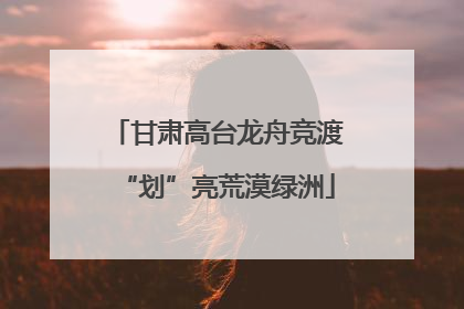 甘肃高台龙舟竞渡“划”亮荒漠绿洲