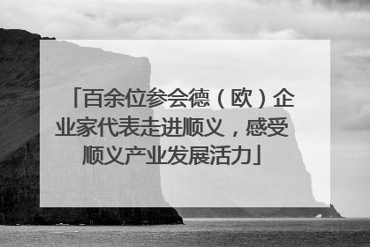 百余位参会德（欧）企业家代表走进顺义，感受顺义产业发展活力