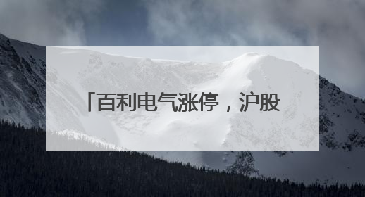 百利电气涨停，沪股通龙虎榜上净买入2474.95万元