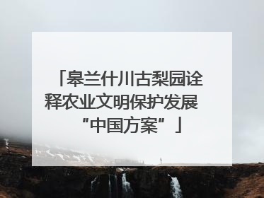 皋兰什川古梨园诠释农业文明保护发展“中国方案”