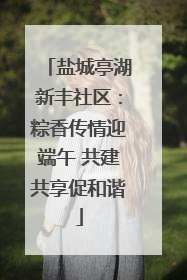 盐城亭湖新丰社区：粽香传情迎端午 共建共享促和谐
