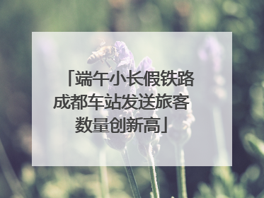 端午小长假铁路成都车站发送旅客数量创新高