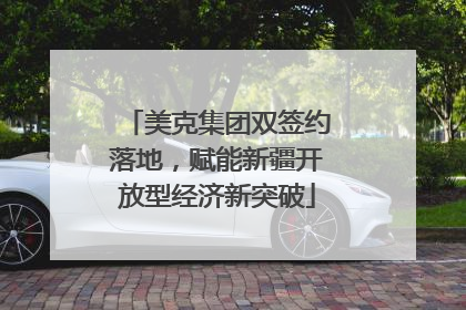 美克集团双签约落地，赋能新疆开放型经济新突破