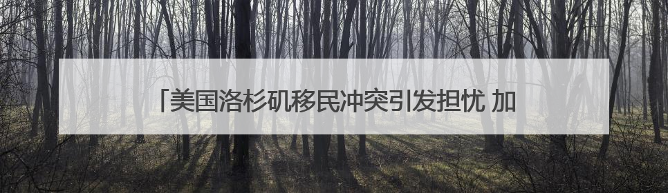 美国洛杉矶移民冲突引发担忧 加州州长怒批白宫煽动紧张局势！