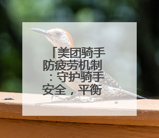 美团骑手防疲劳机制：守护骑手安全，平衡劳动权益