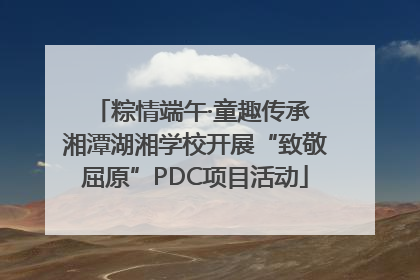 粽情端午·童趣传承 湘潭湖湘学校开展“致敬屈原”PDC项目活动