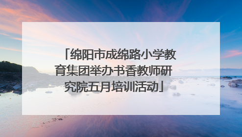 绵阳市成绵路小学教育集团举办书香教师研究院五月培训活动