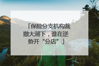 保险分支机构裁撤大潮下，谁在逆势开“分店”