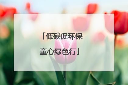 低碳促环保 童心绿色行