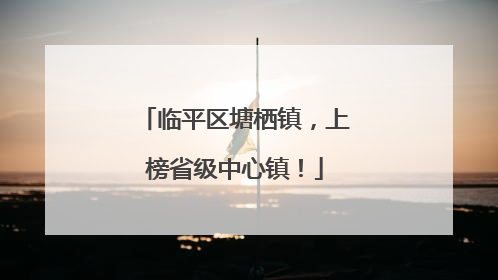 临平区塘栖镇，上榜省级中心镇！
