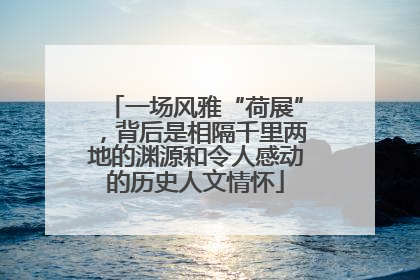 一场风雅“荷展”，背后是相隔千里两地的渊源和令人感动的历史人文情怀