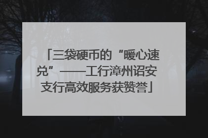 三袋硬币的“暖心速兑”——工行漳州诏安支行高效服务获赞誉