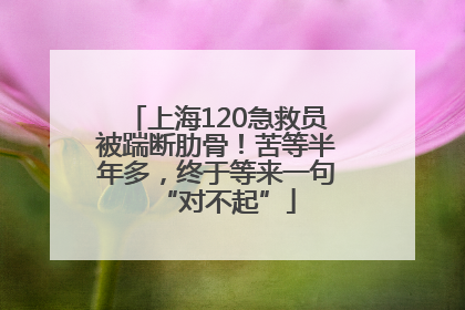 上海120急救员被踹断肋骨！苦等半年多，终于等来一句“对不起”