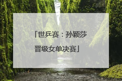 世乒赛：孙颖莎晋级女单决赛