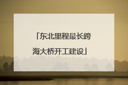 东北里程最长跨海大桥开工建设
