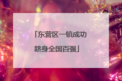 东营区一镇成功跻身全国百强