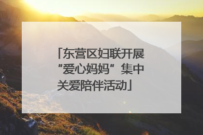 东营区妇联开展“爱心妈妈”集中关爱陪伴活动
