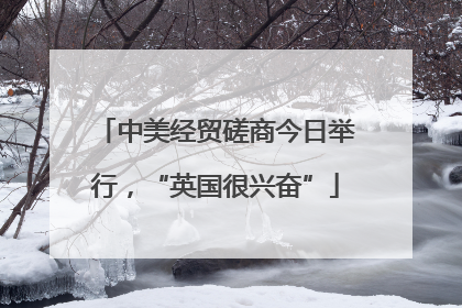 中美经贸磋商今日举行，“英国很兴奋”