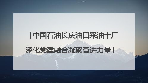 中国石油长庆油田采油十厂深化党建融合凝聚奋进力量