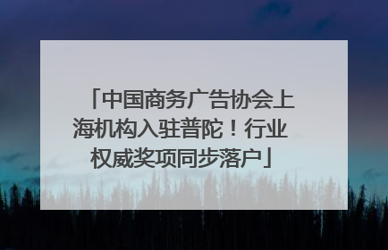 中国商务广告协会上海机构入驻普陀！行业权威奖项同步落户