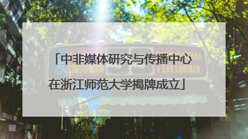中非媒体研究与传播中心在浙江师范大学揭牌成立