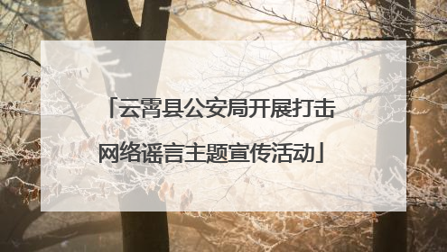 云霄县公安局开展打击网络谣言主题宣传活动