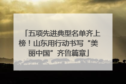 五项先进典型名单齐上榜！山东用行动书写“美丽中国”齐鲁篇章