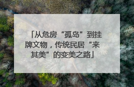 从危房“孤岛”到挂牌文物，传统民居“来其美”的变美之路