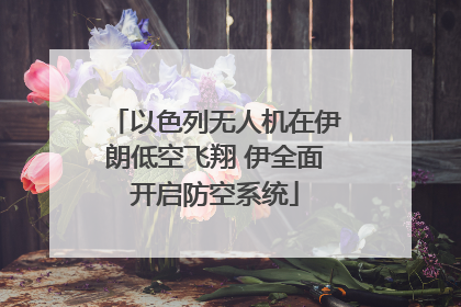 以色列无人机在伊朗低空飞翔 伊全面开启防空系统