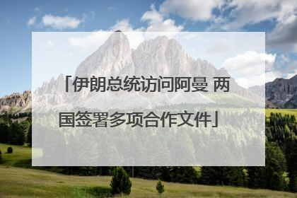 伊朗总统访问阿曼 两国签署多项合作文件