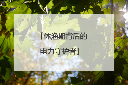 休渔期背后的电力守护者