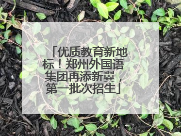 优质教育新地标！郑州外国语集团再添新翼，第一批次招生