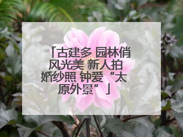 古建多 园林俏 风光美 新人拍婚纱照 钟爱“太原外景”