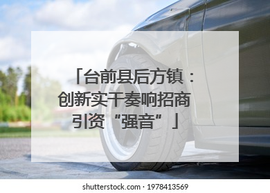 台前县后方镇：创新实干奏响招商引资“强音”